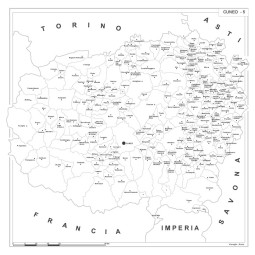 Map of Abruzzo with postal codes
