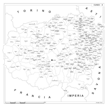 Carta della provincia di Cuneo