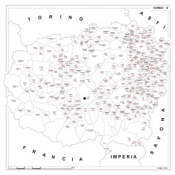 Map of Abruzzo with postal codes