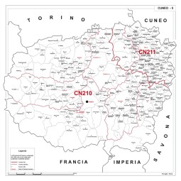 Map of Abruzzo with postal codes