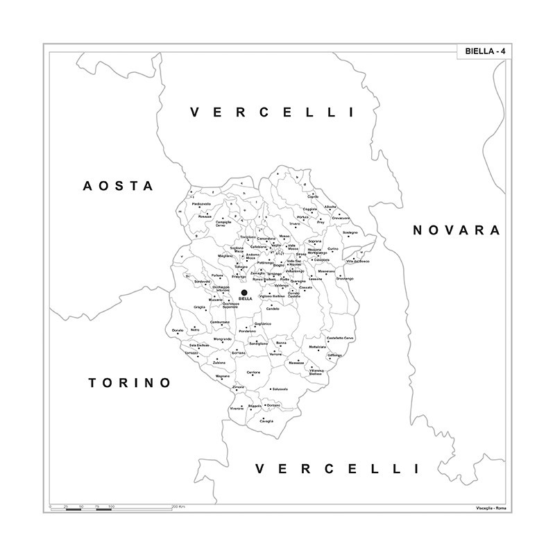 Map of Abruzzo with postal codes