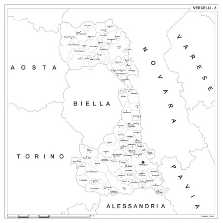 Carta della provincia di Vercelli