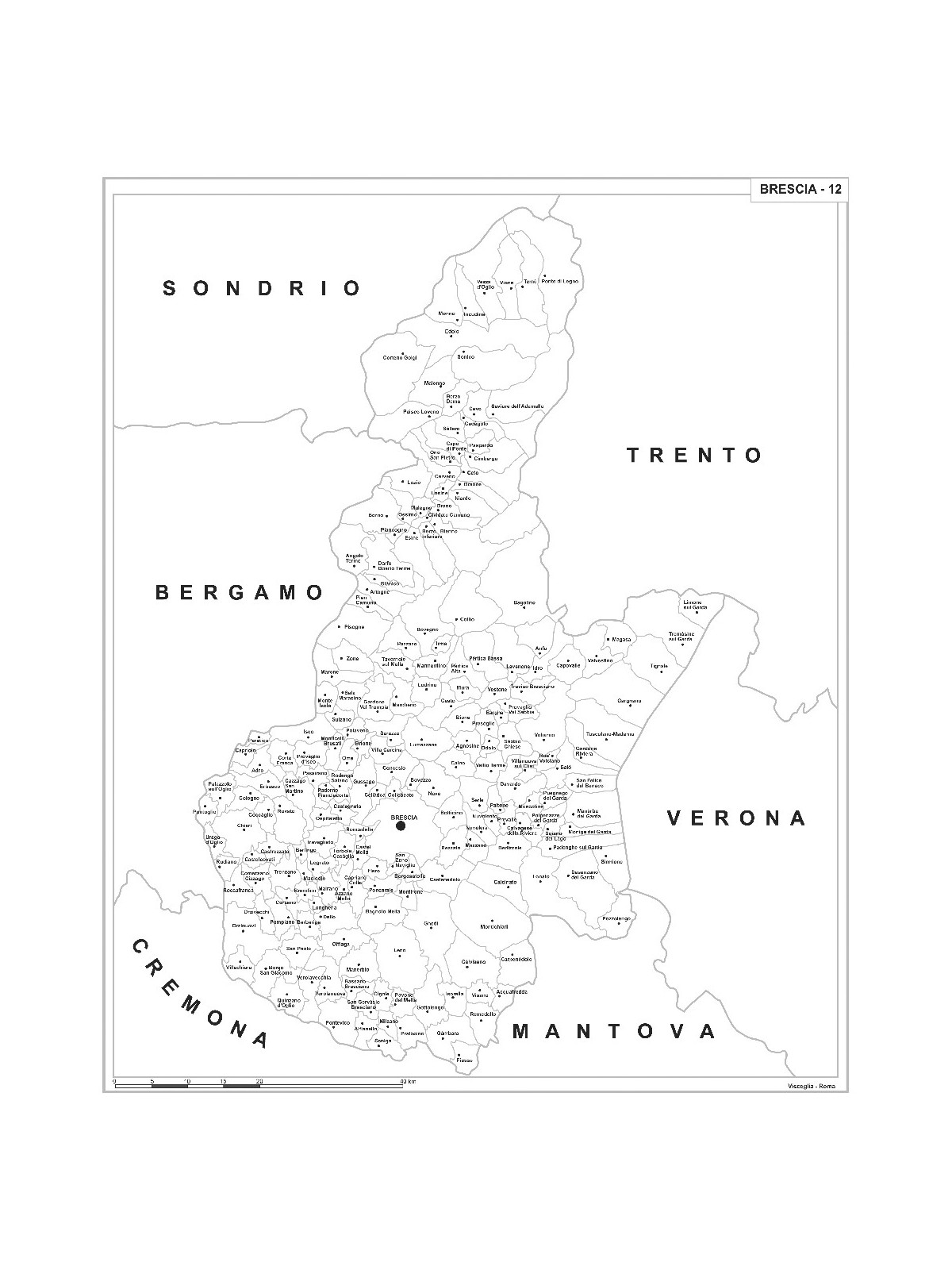 Carta della provincia di Brescia