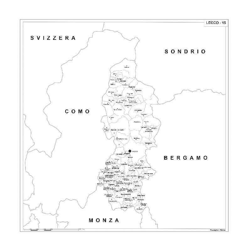 Map of Abruzzo with postal codes