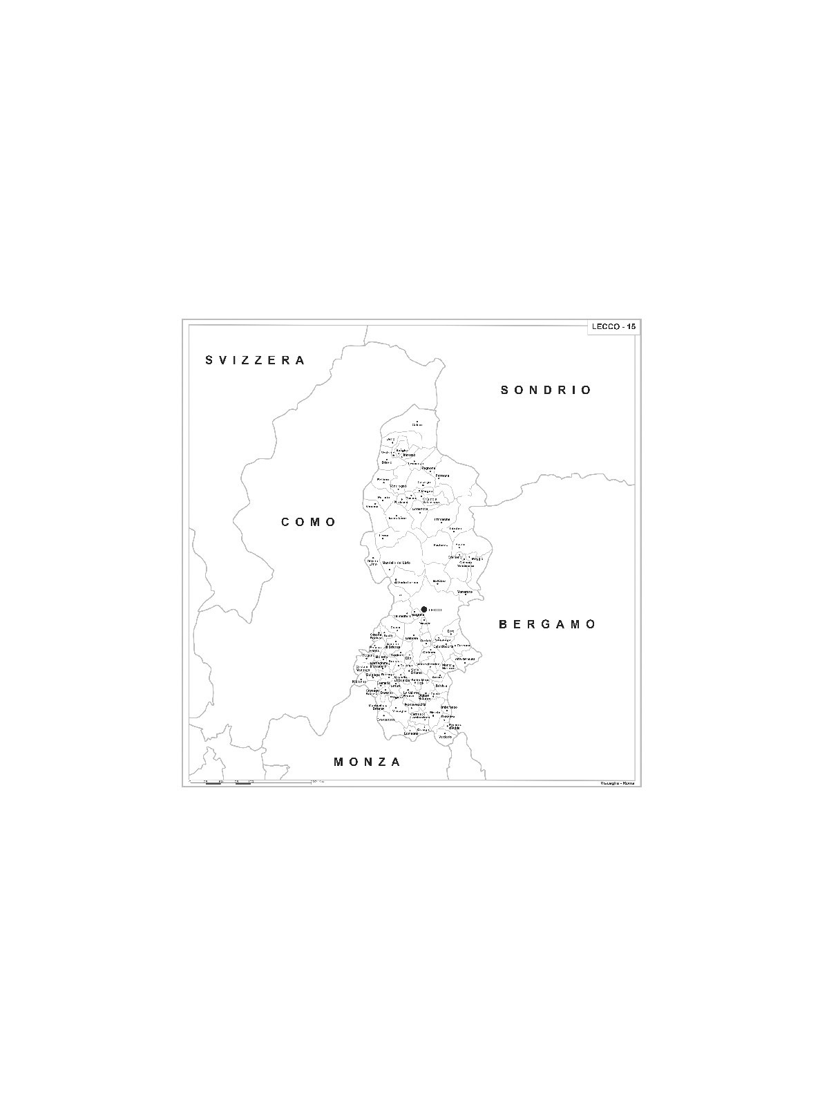 Carta della provincia di Lecco