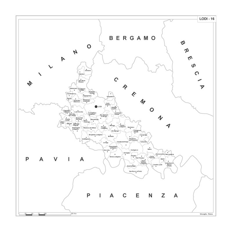 Carta della provincia di Lodi 