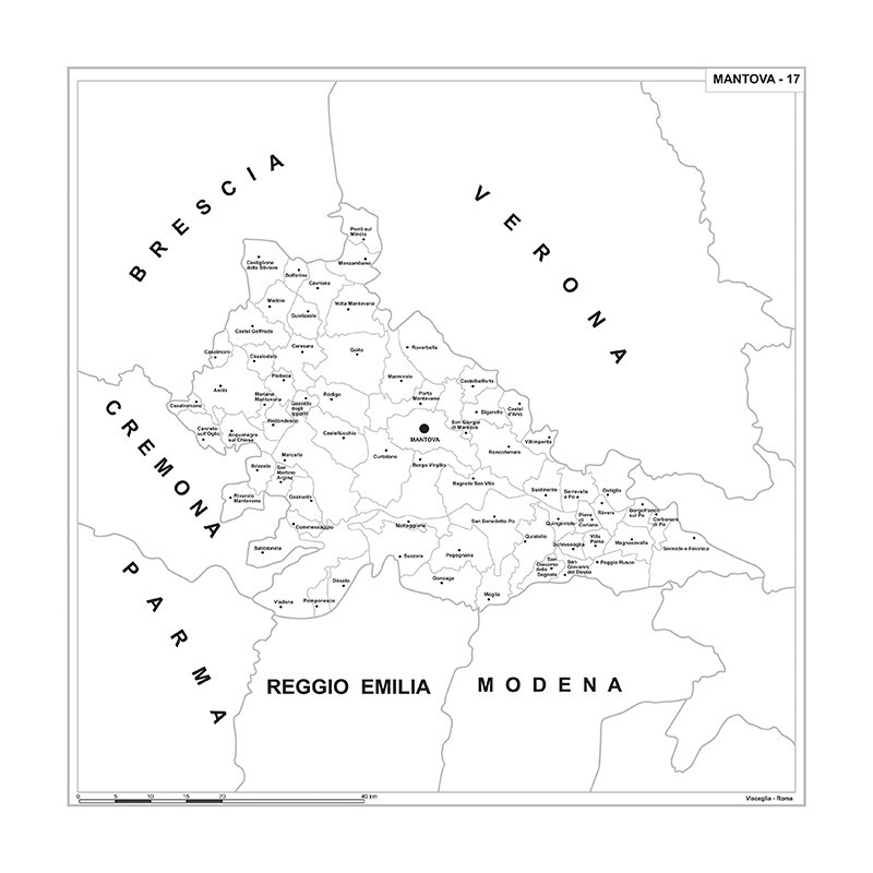 Map of Abruzzo with postal codes