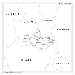 Map of Abruzzo with postal codes