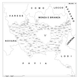 Map of Abruzzo with postal codes