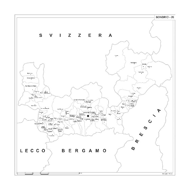 Carta della provincia di Sondrio