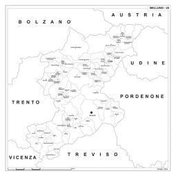 Carta della provincia di Belluno