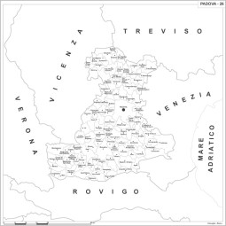 Carta della provincia di Padova