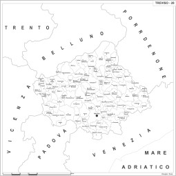 Map of Abruzzo with postal codes