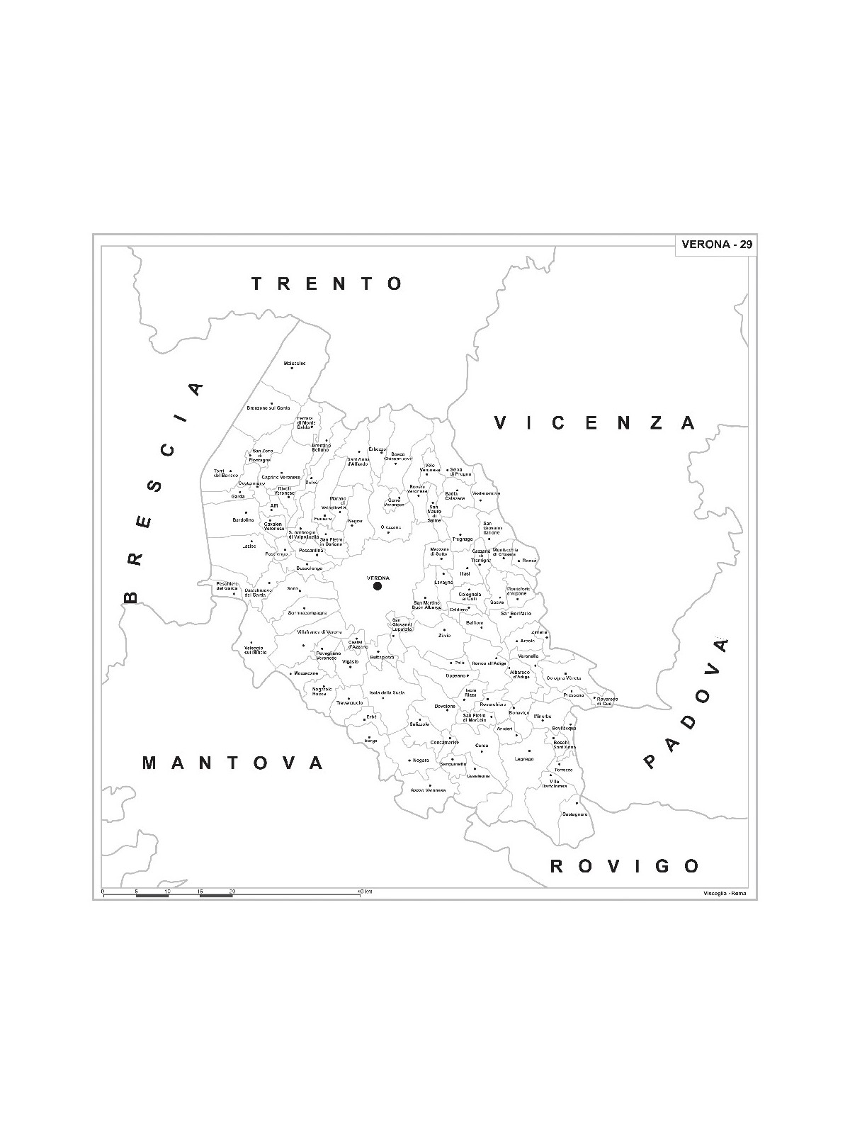 Carta della provincia di Verona