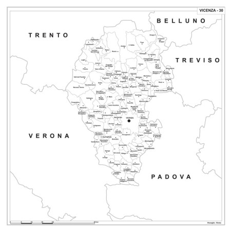 Carta della provincia di Vicenza