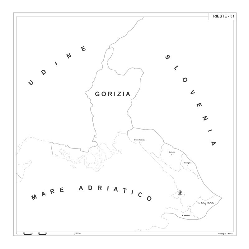 Map of Abruzzo with postal codes