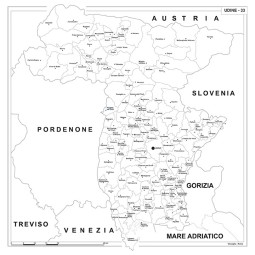 Carta della provincia di Udine