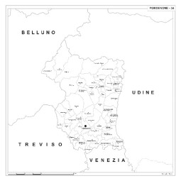 Carta della provincia di Pordenone