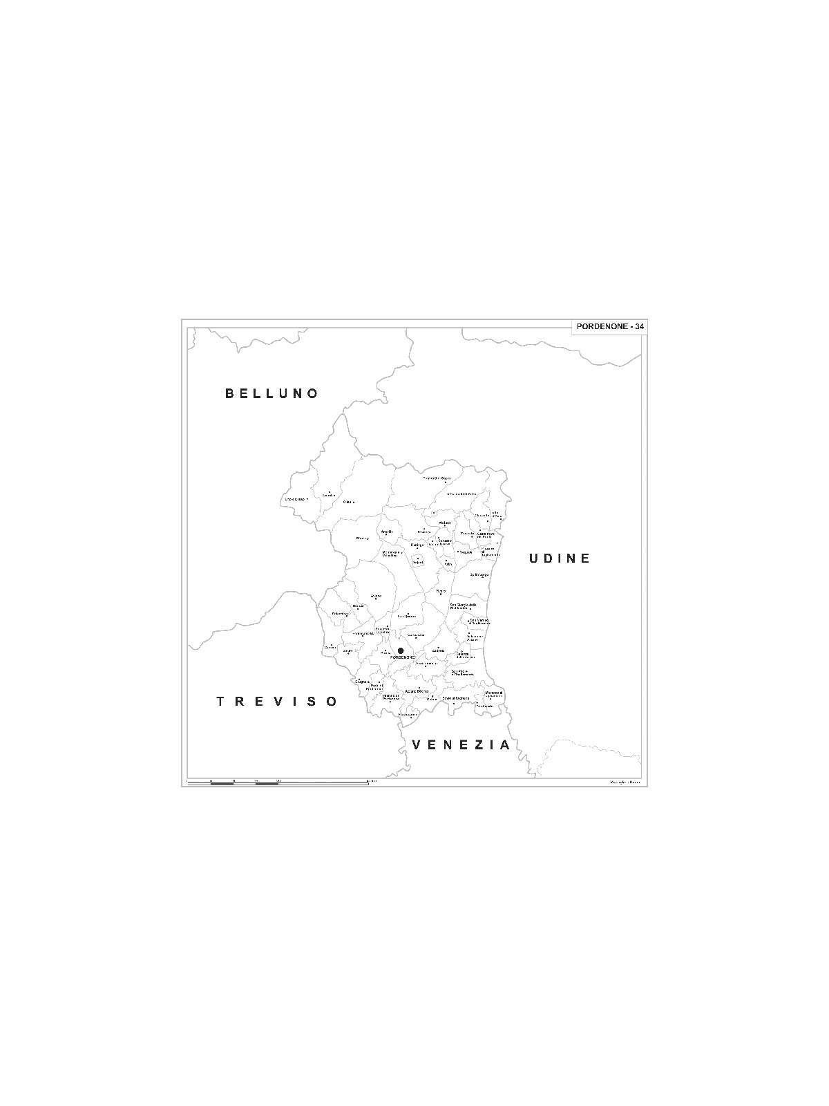 Map of Abruzzo with postal codes