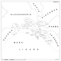 Map of Abruzzo with postal codes