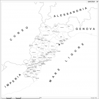 Map of Abruzzo with postal codes