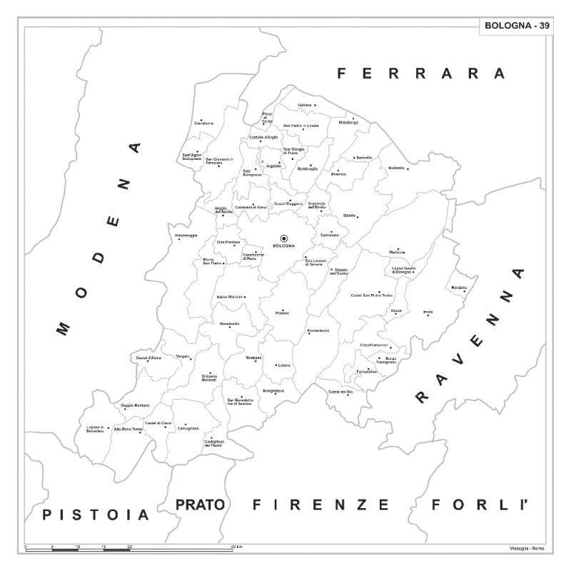 Carta della provincia di Bologna