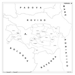 Map of Abruzzo with postal codes