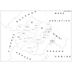 Map of Abruzzo with postal codes