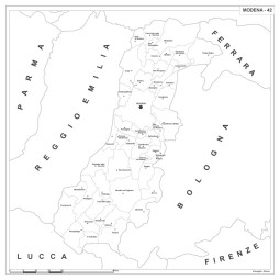 Carta della provincia di Modena