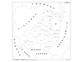 Map of Abruzzo with postal codes