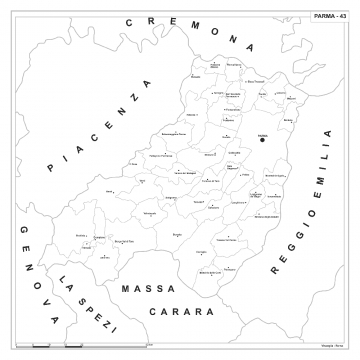 Map of Abruzzo with postal codes Map of Abruzzo with postal codes