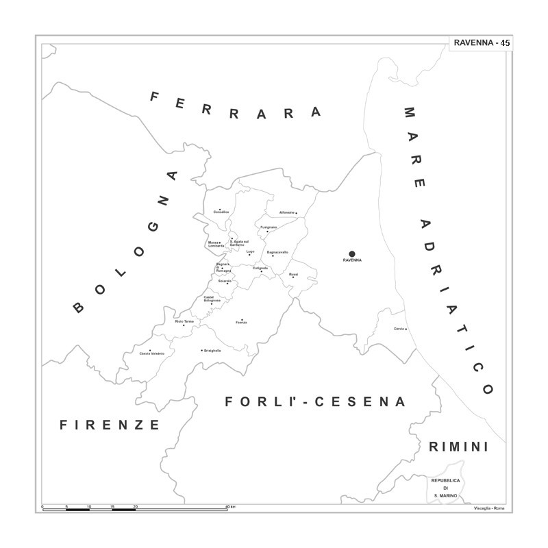 Carta della provincia di Ravenna