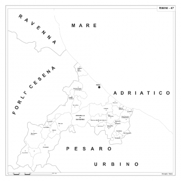Map of Abruzzo with postal codes