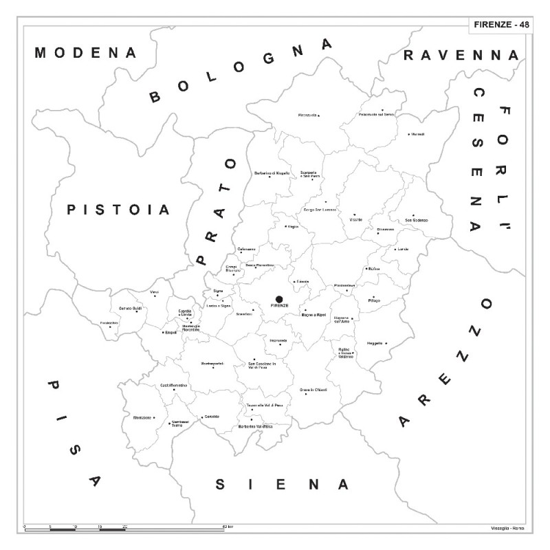 Map of Abruzzo with postal codes