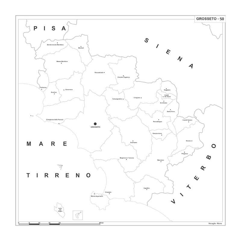 Map of Abruzzo with postal codes