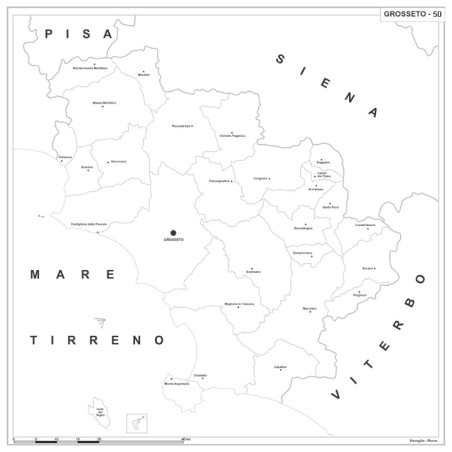 Carta della provincia di Grosseto