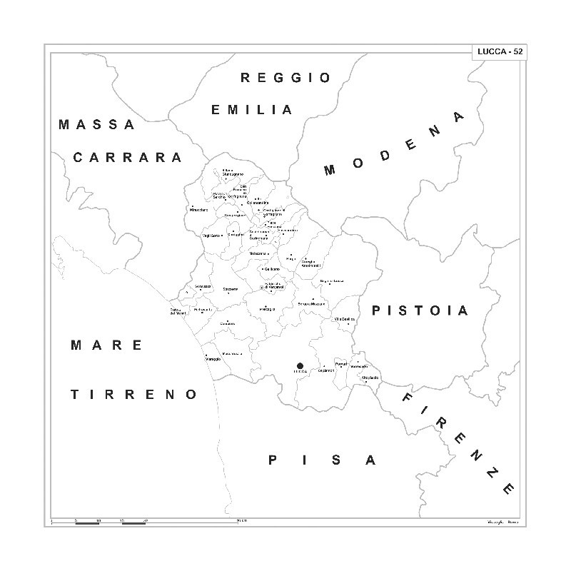 Map of Abruzzo with postal codes