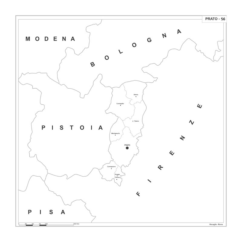 Map of Abruzzo with postal codes