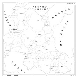 Map of Abruzzo with postal codes