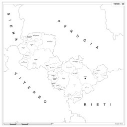 Map of Abruzzo with postal codes