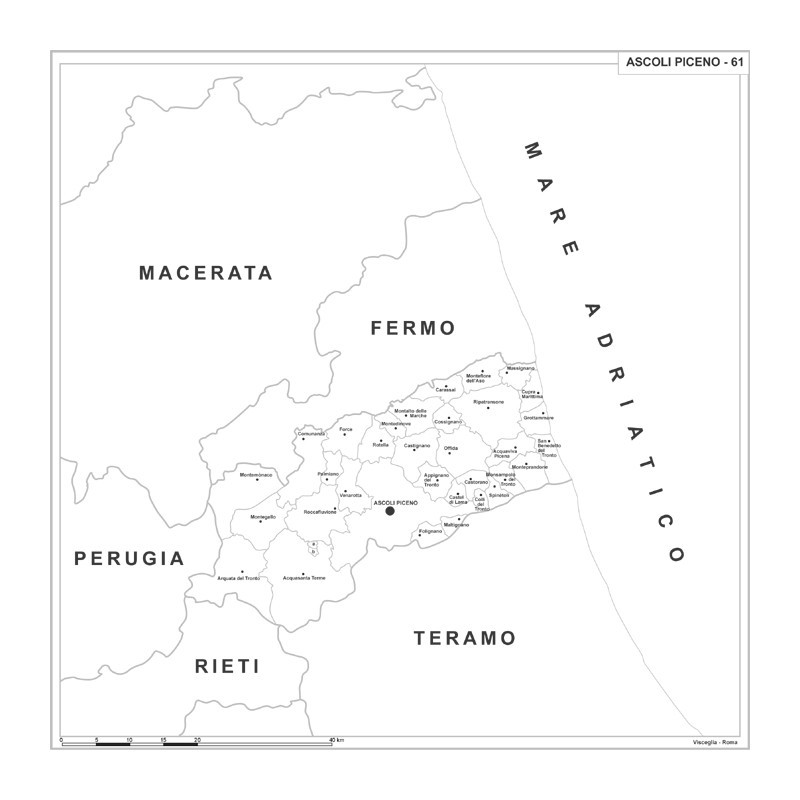 Carta della provincia di Ascoli Piceno