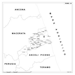 Map of Abruzzo with postal codes