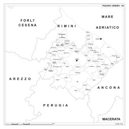 Map of Abruzzo with postal codes