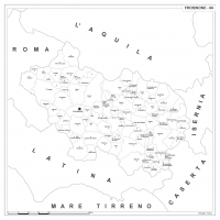 Map of Abruzzo with postal codes