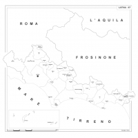 Map of Abruzzo with postal codes