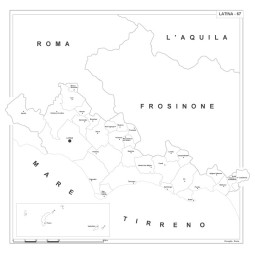 Carta della provincia di Latina