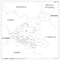 Map of Abruzzo with postal codes