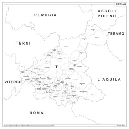 Map of Abruzzo with postal codes