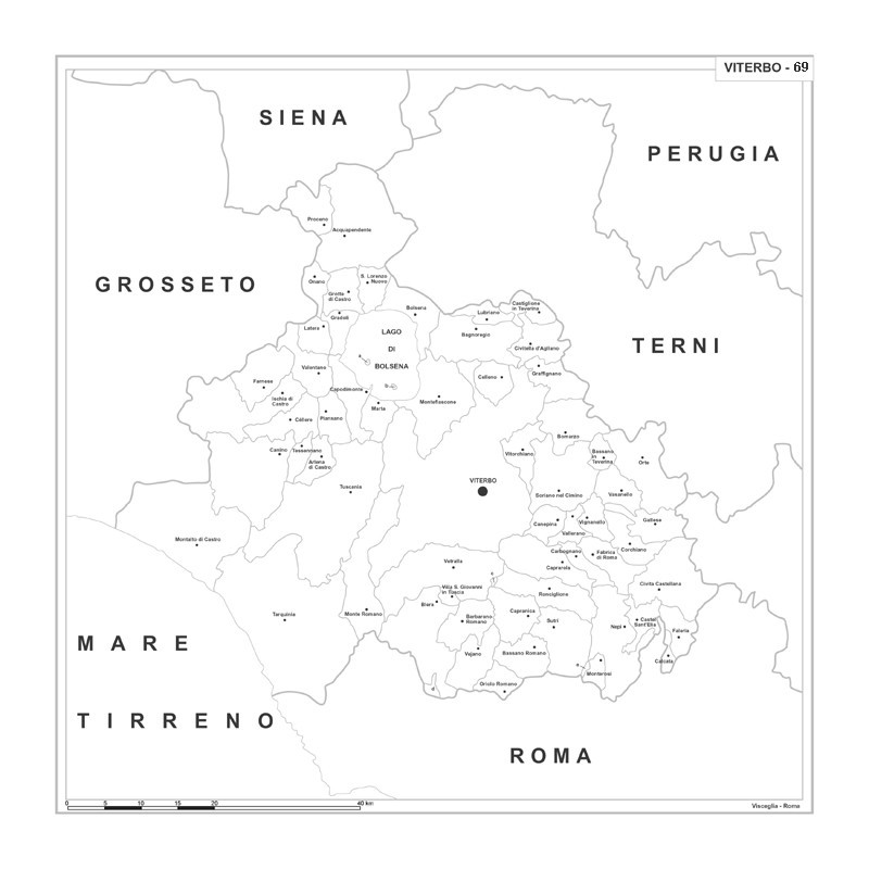 Map of Abruzzo with postal codes
