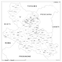 Carta della provincia di L'Aquila